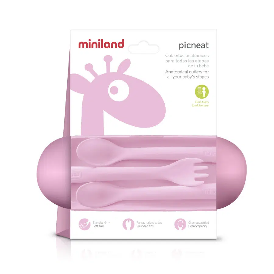 miniland-juego-de-cubiertos-picneat-rosa-a260705
