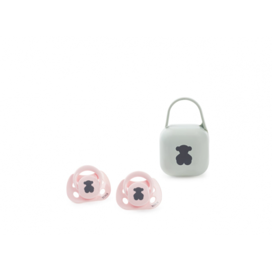 Pack 2 Chupetes Anatómicos Tous Baby 0-6 Meses Rosa+ Porta